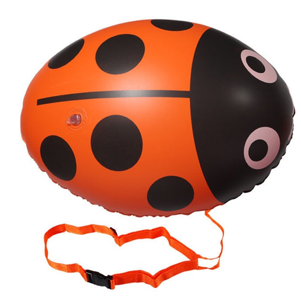 PVC Safety Swim Buoy Inflatable Ladybug Swimming Buoy Bag Floating ...