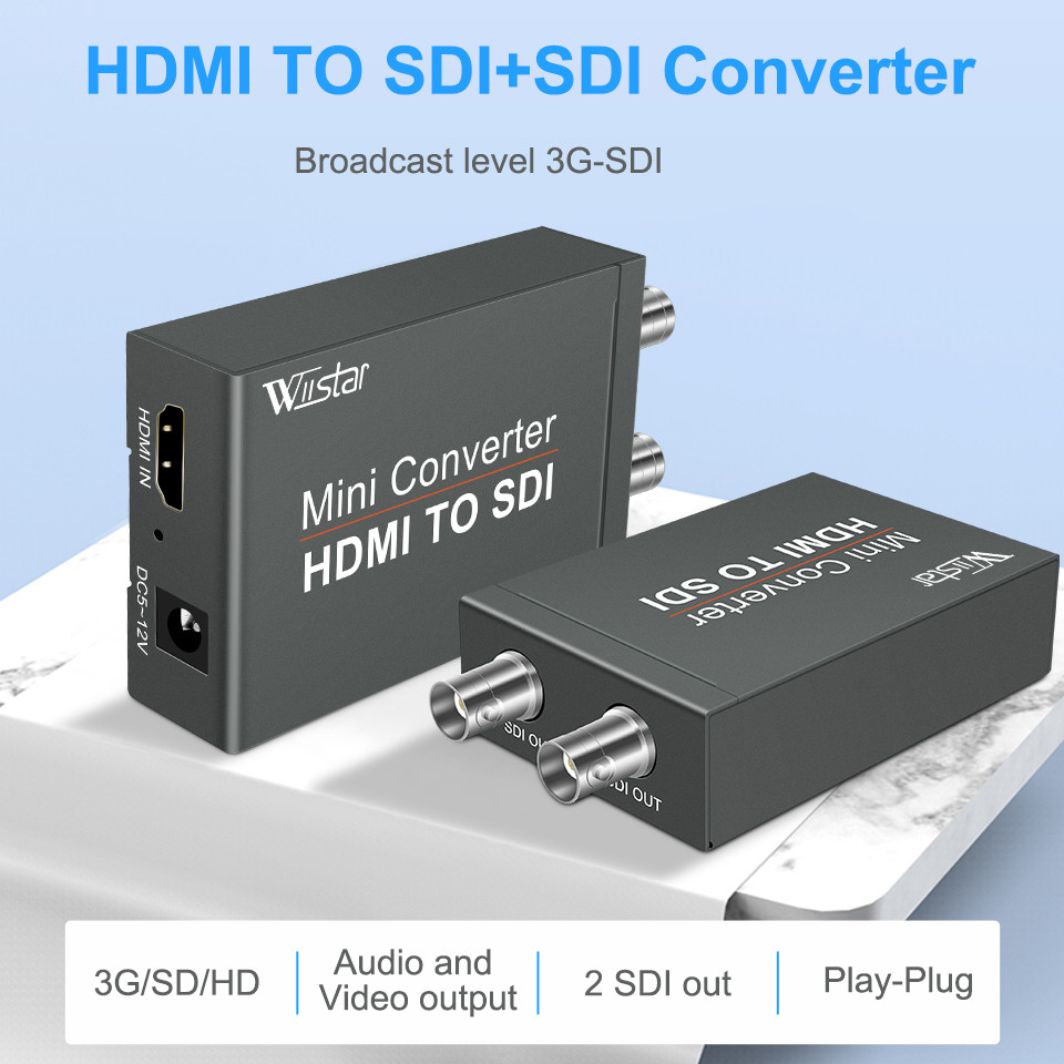~Wiistar HDMI to SDI/2SDI Video Converter BNC SDI/HD-SDI/3G-SDI Adapter ...