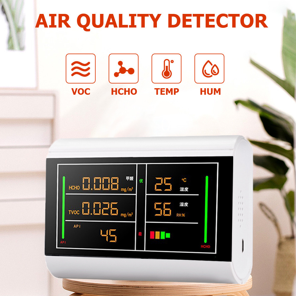 ☠Formaldehyde Monitor Air Quality Digital Monitor Carbon Dioxide Gas ...