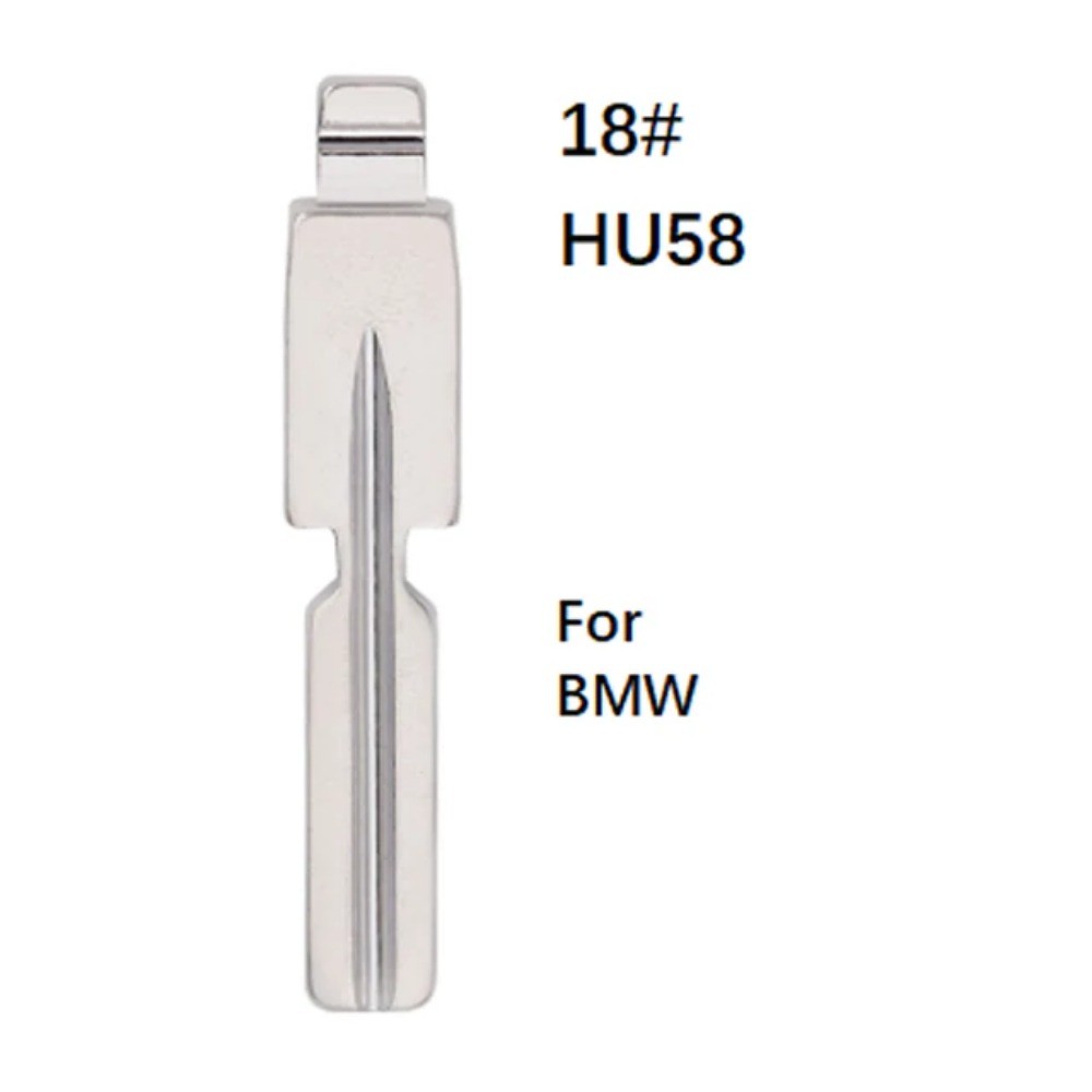 10Pcs Replacement Metal Blank Uncut Key Blade Type 18# HU58 Universal ...