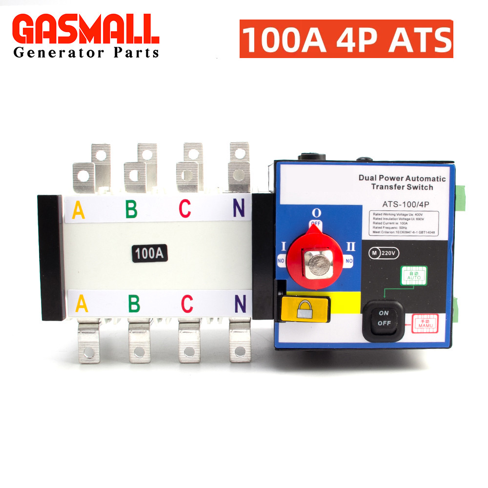 ⚡AC220V 100A 4P ATS Generator Dual Power Automatic Transfer Switch