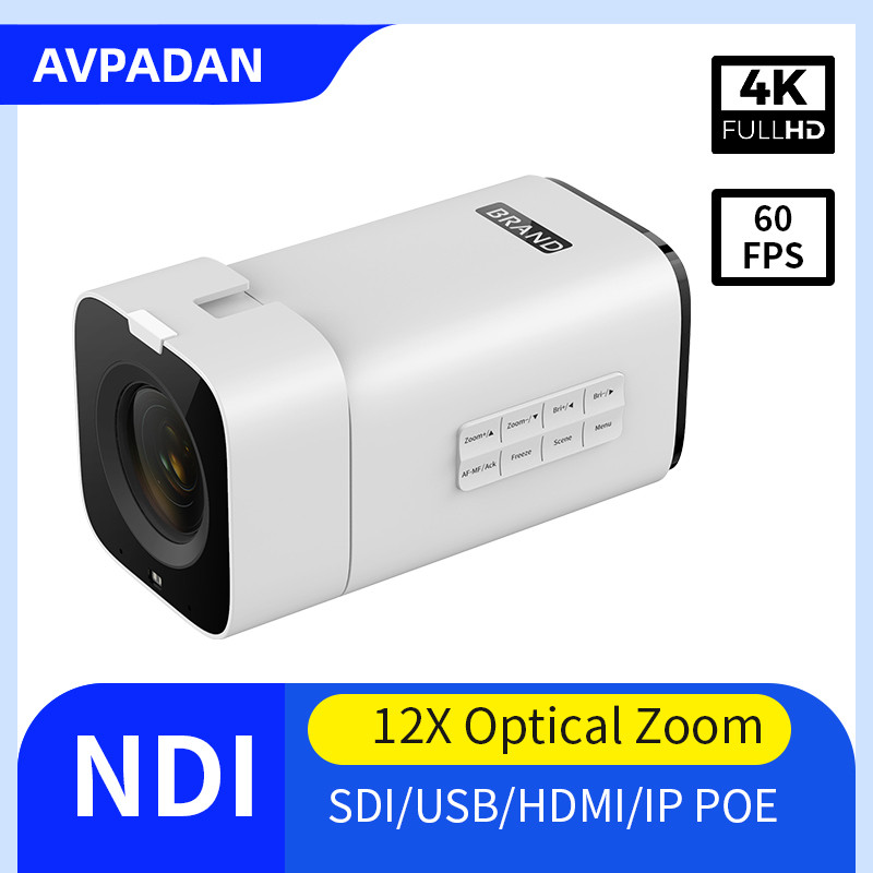 ☼4K UHD Box Camera 60fps 12X/20X zoom HDMI SDI USB NDI builtin