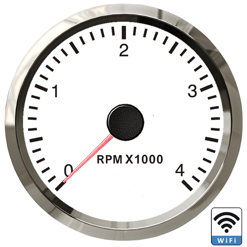 Universal Car Boat 52mm WiFi Tachometer 0-4000RPM Generator ATV ...
