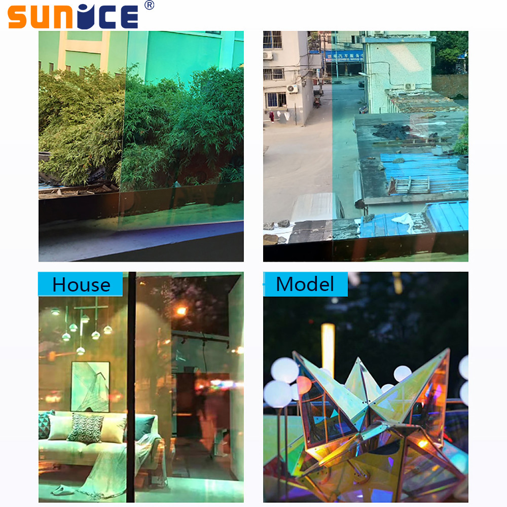 Sunice Rainbow Effect Decoration Window Film Self-adhesive Sticker ...