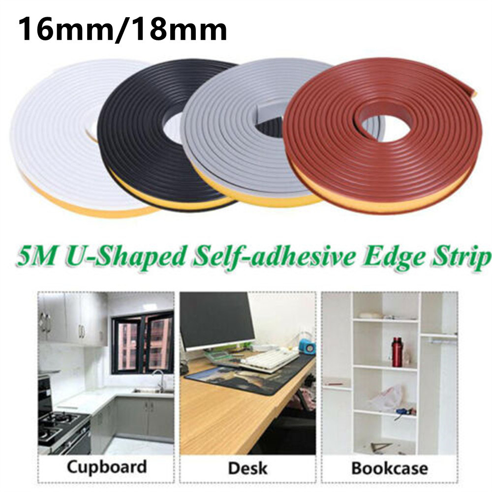 웃5m UShaped Edge Banding SelfAdhesive Tape Tpe Seal Rubber Wood Board