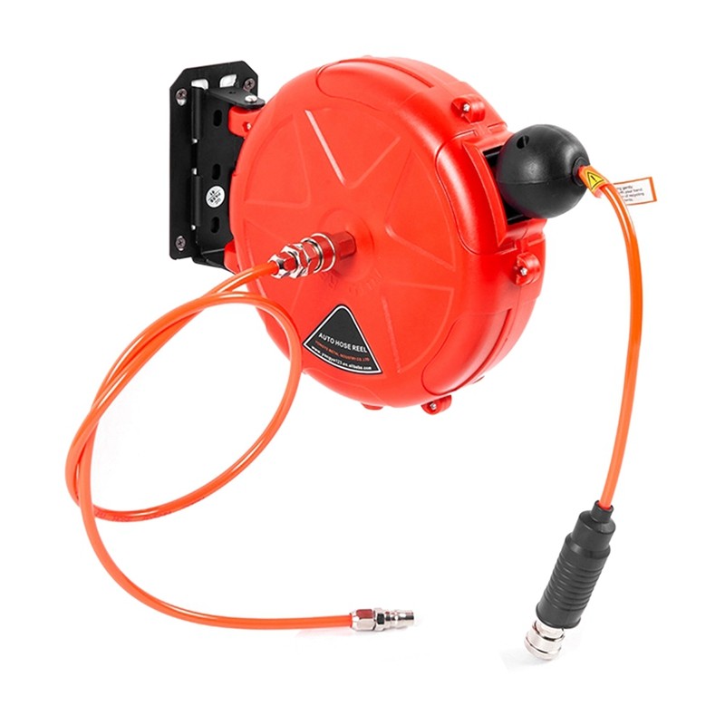 ☸Retractable Air Hose Reel 10M Wall Mounted Automatic Rewind Air Hose ...