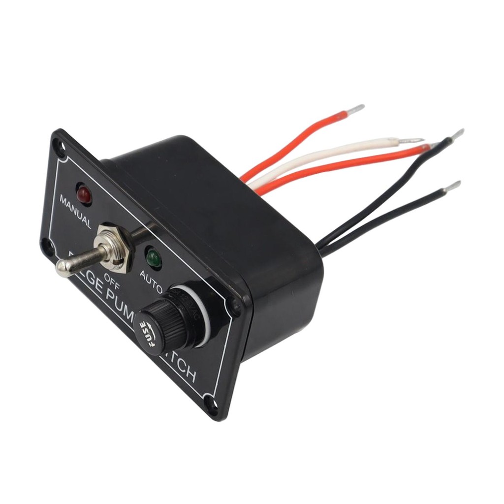 Rocker Toggle Bilge Pump Switch Panel, DC 12V Manual/Off/ Indicator , ☁ ...