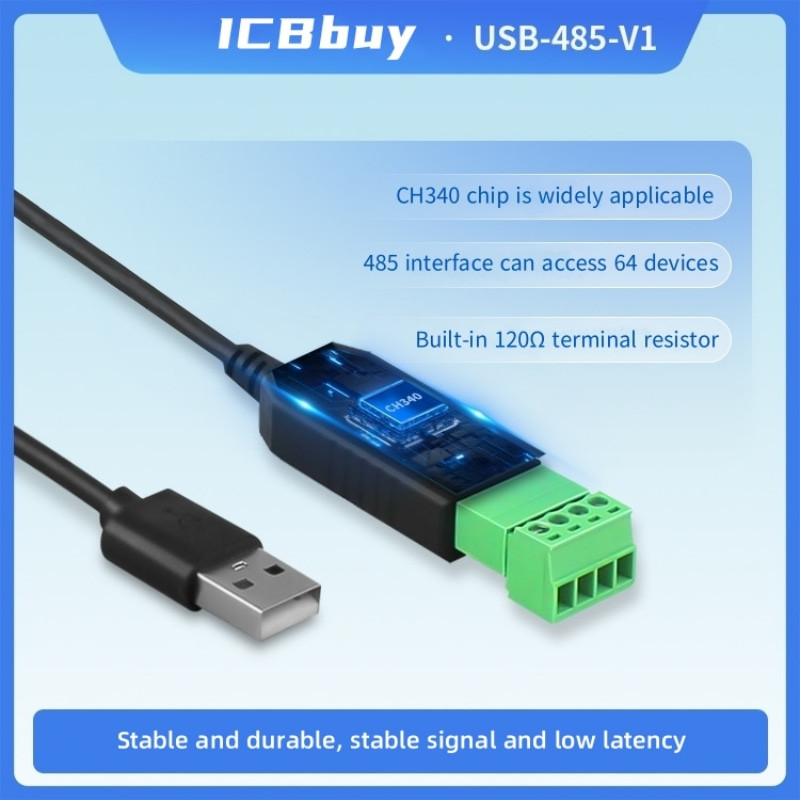 USB to 485 Serial Port Converter Communication Module CH340 PLC Serial ...