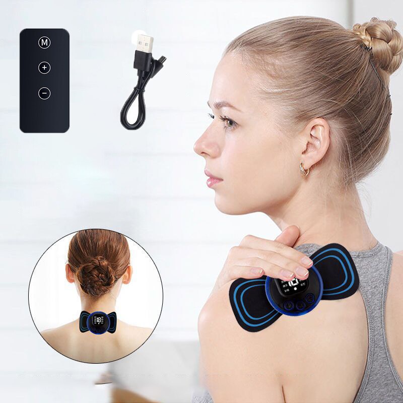 LCD Display EMS Neck Stretcher Electric Massager Cervical Vertebra ...