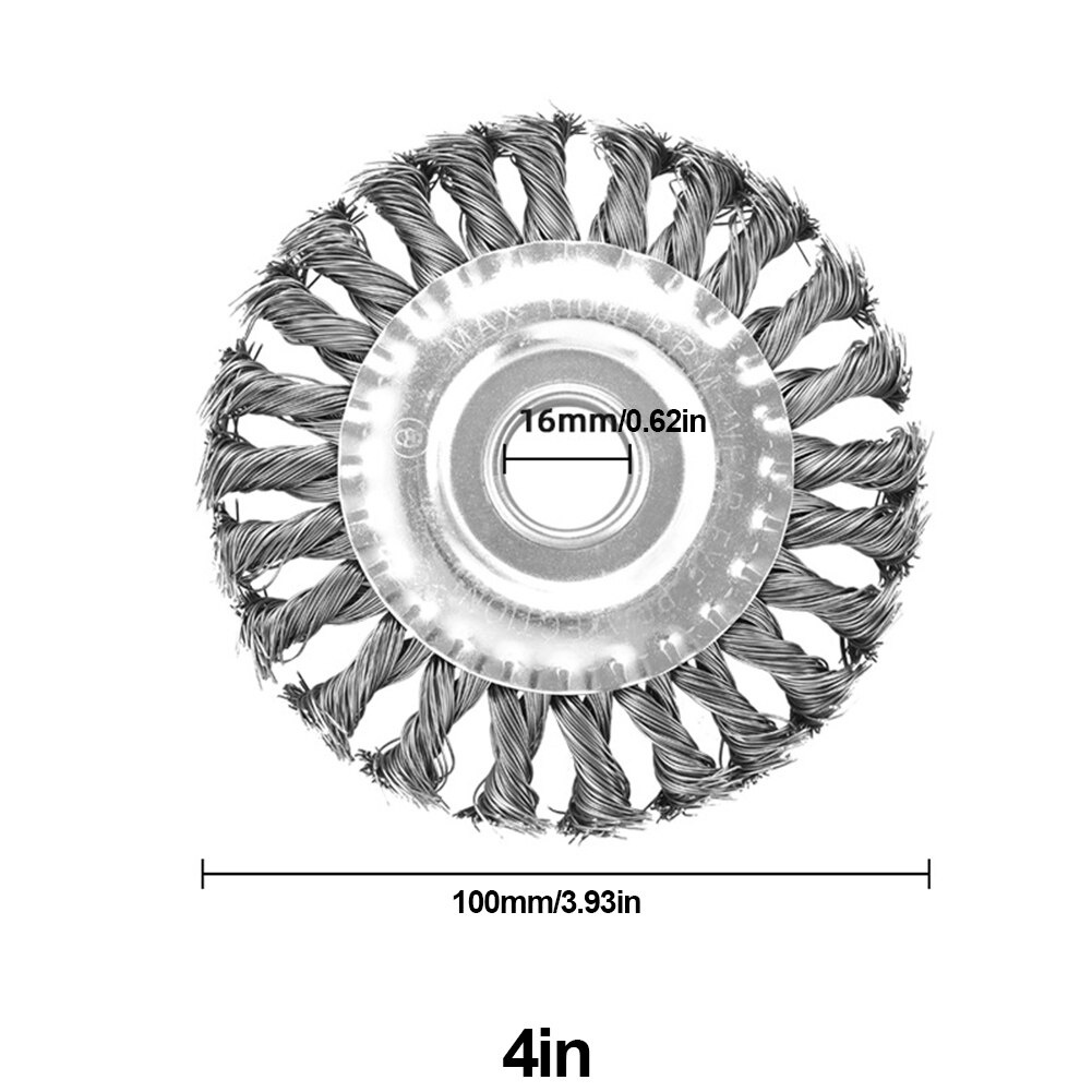 100125mm Steel Wire Wheel Disc Lawn Mower Weed Brush Grass Trimmer Head ...