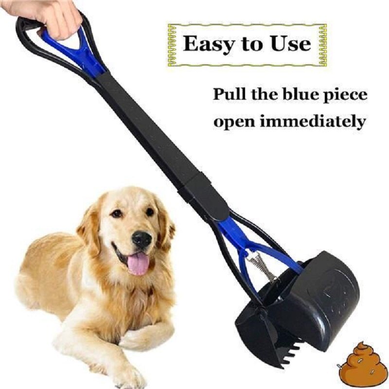 82q Pooper Scooper for Dog Jaw Clamp Heavy Duty Long Handle Poop