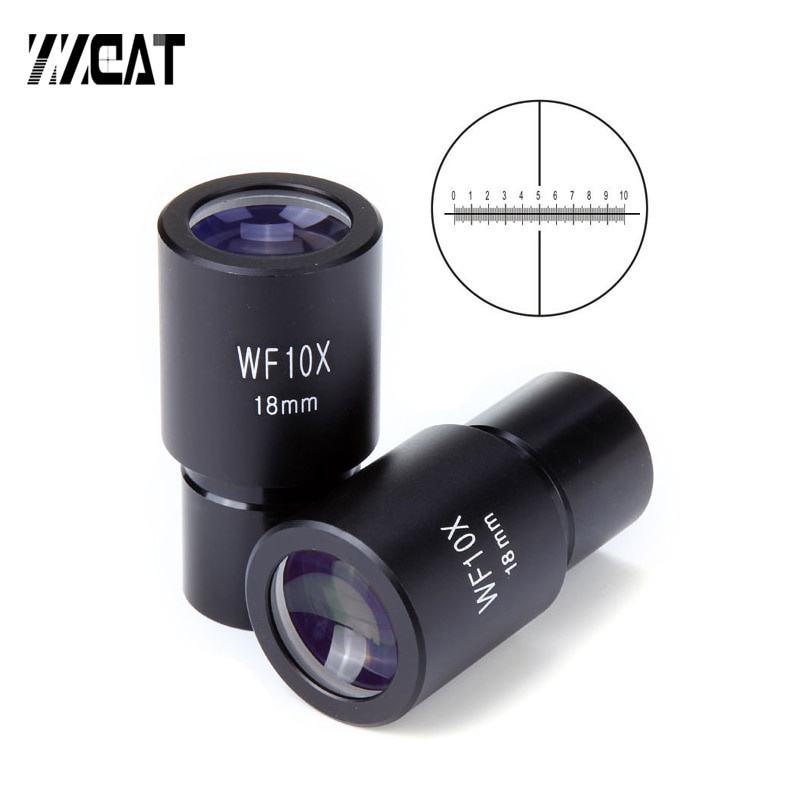 WF10X/18mm 23.2mm Microscope Eyepieces Wide Field Eyepiece Optical Lens ...