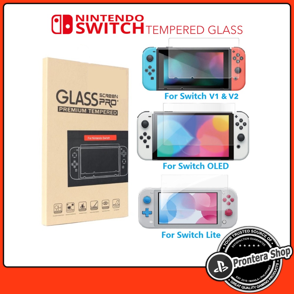 Nintendo Switch V1 V2 Lite OLED Premium Clear Tempered Glass Screen ...