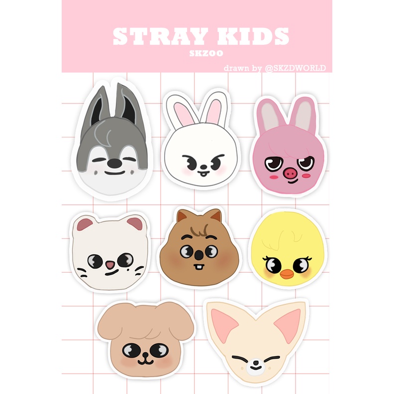 ♙Stray kids SKZ SKZOO stickers (HYUNJIN BANGCHAN LEEKNOW CHANGBIN HAN ...