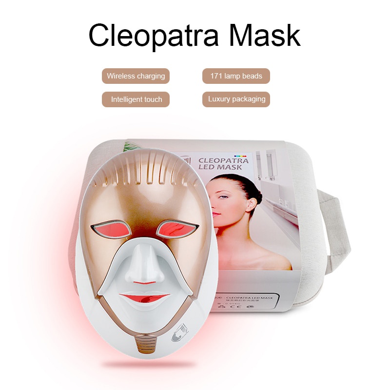 PDT Led Mask Photodynamic 7 Color Facial Cleopatra LED Mask 630nm Red ...