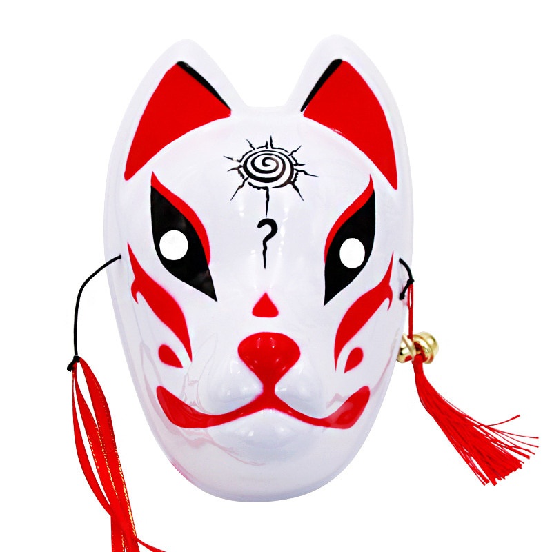 Anime Foxes Mask Japanese Cosplay Rave Hand-Painted Anime Demon Slayer ...