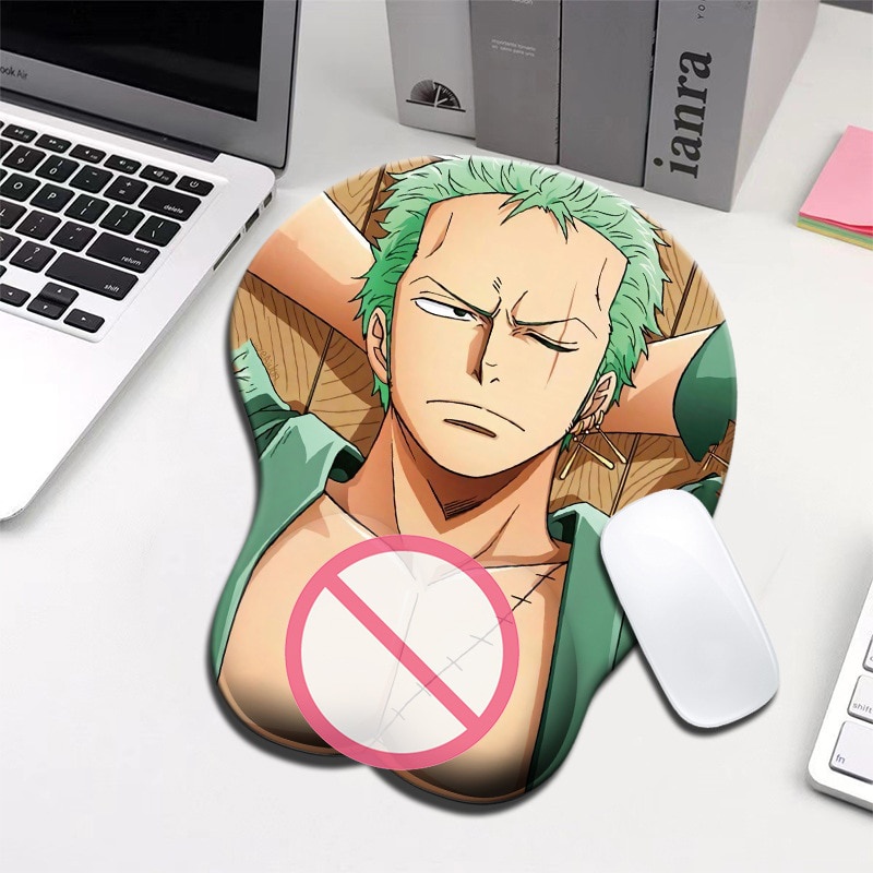 One Piece Roronoa Zoro Sexy Mouse Pad Cartoon Figure Creative Anime 3d