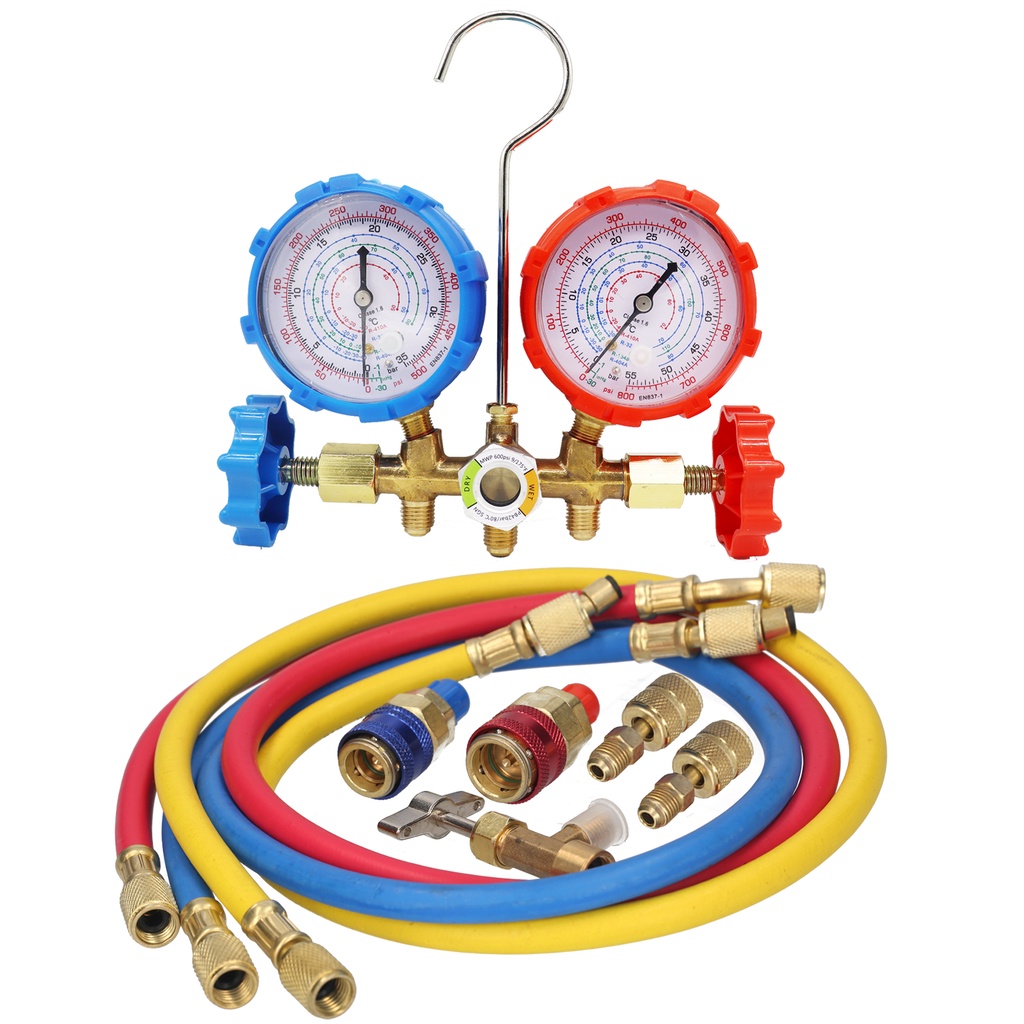 R410A R134a R32 R404A AC Manifold Gauge Set HVAC Diagnostic Freon
