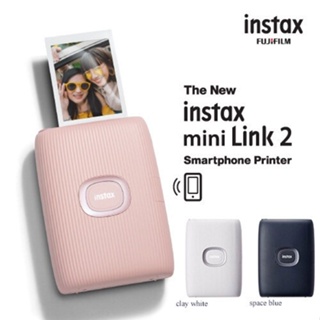 Fujifilm Instax Mini Link 2 Printer Bundle, Clay White