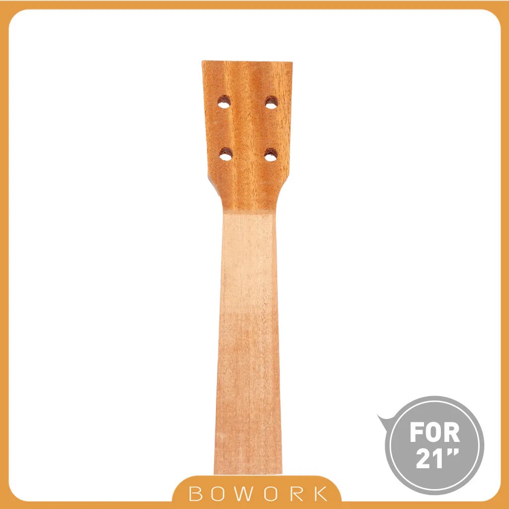 4MAY 21 Inches Soprano Ukulele Neck Mahogany Wood Necks With Tuning Peg