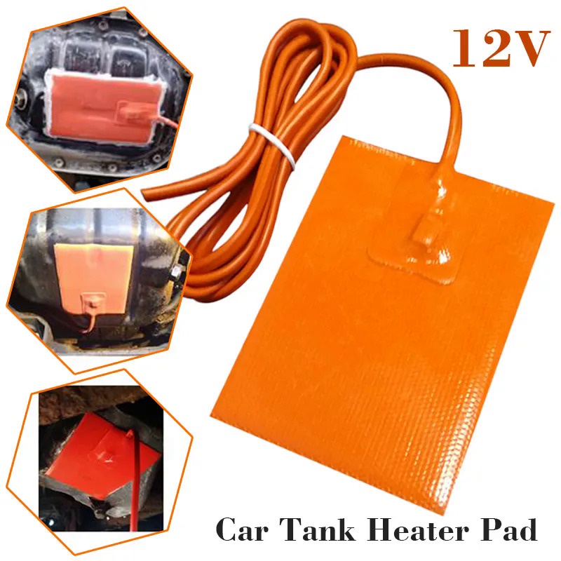 12V Car Engine Oil Pan Sump Tank Heater Pad 13*23CM Silicone Electric