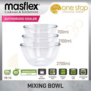 Simax 1.8 Quart Glass Mixing Bowls: Clear Glass Bowl - Kitchen Bowls use as  Cooking Bowls - Baking Bowls - Microwave & Oven Safe Bowls - Mixing Bowls