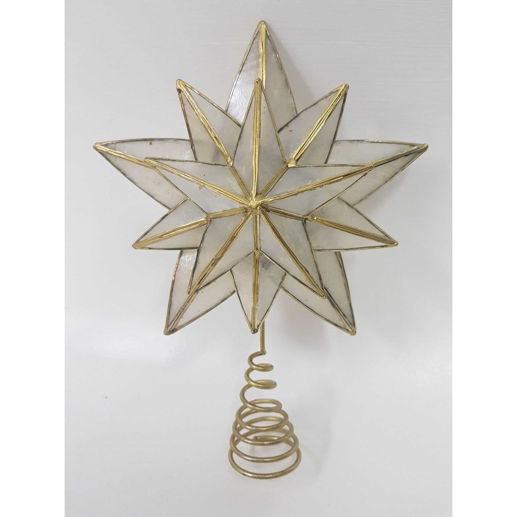 Capiz Christmas Star Gold Tree Topper | Shopee Philippines