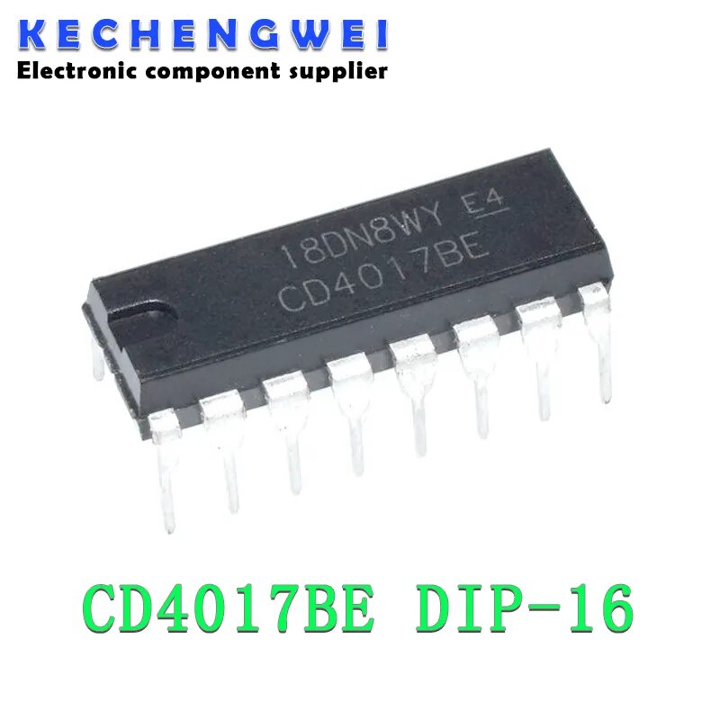 10pcs,CD4017 CD4017B CD4017BE 4017 DECADE COUNTER DIVIDER IC Good