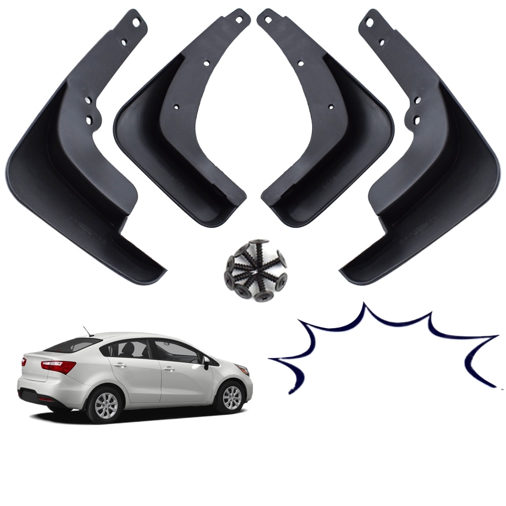 SuW☄OE Styled Molded Mud Flaps For Kia Rio 3 2012 2013 2014 2015 2016