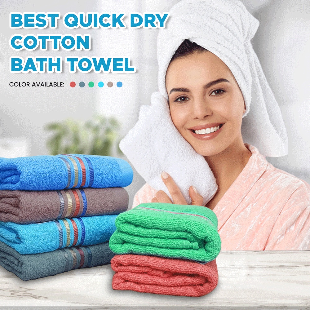 27in*54in Quick Dry Bath Towel Towel for Bath Adult Makapal Cotton