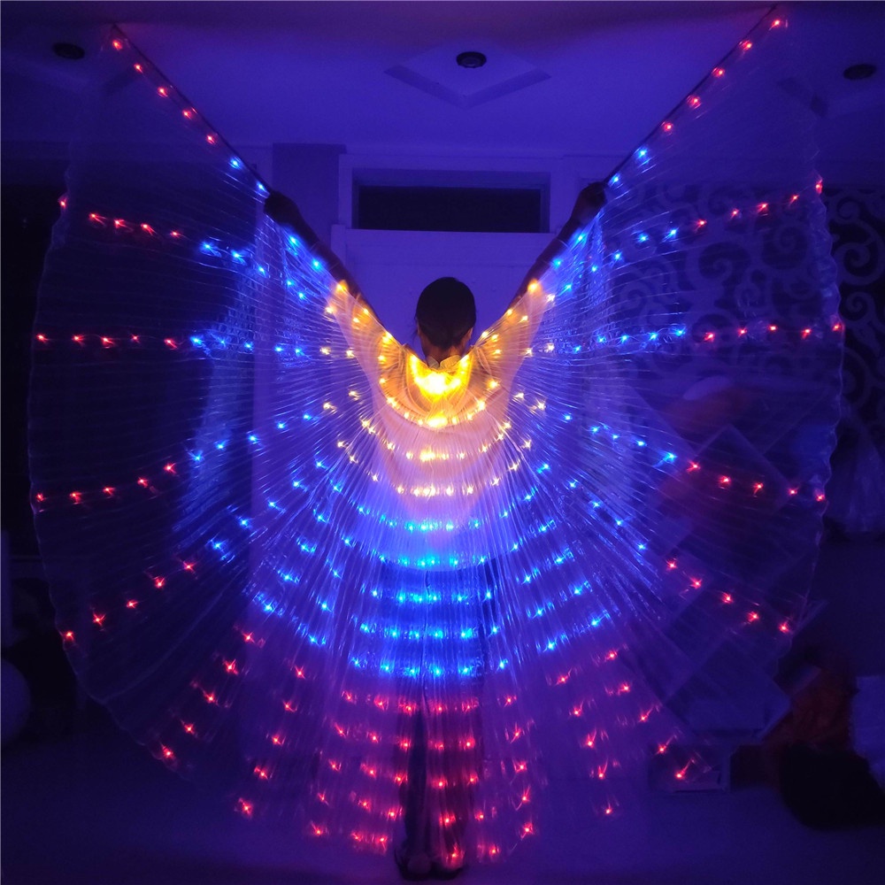 Adult LED dance wings butterfly luminous dance props color fluorescent