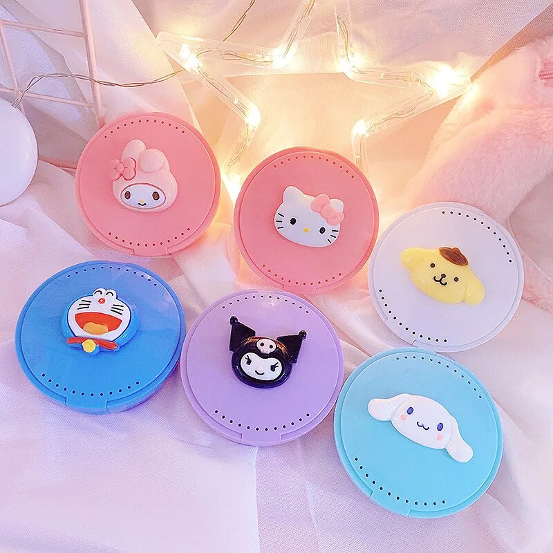 Kawaii My Melody Cinnamoroll Kuromi KT Cute Cartoon Braces Storage Box ...