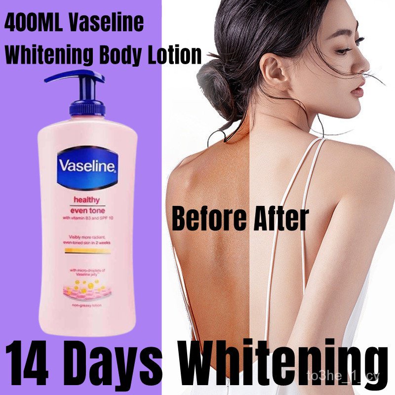 400ML Vaseline Whitening Body Lotion Niacinamide Healthy Permanent
