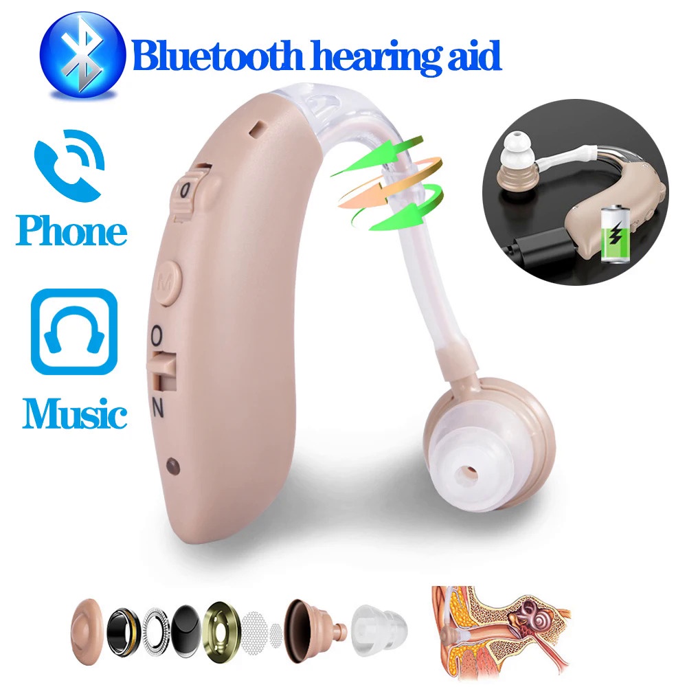 Bluetooth hearing aid deaf voice speaker elderly deaf rechargeable