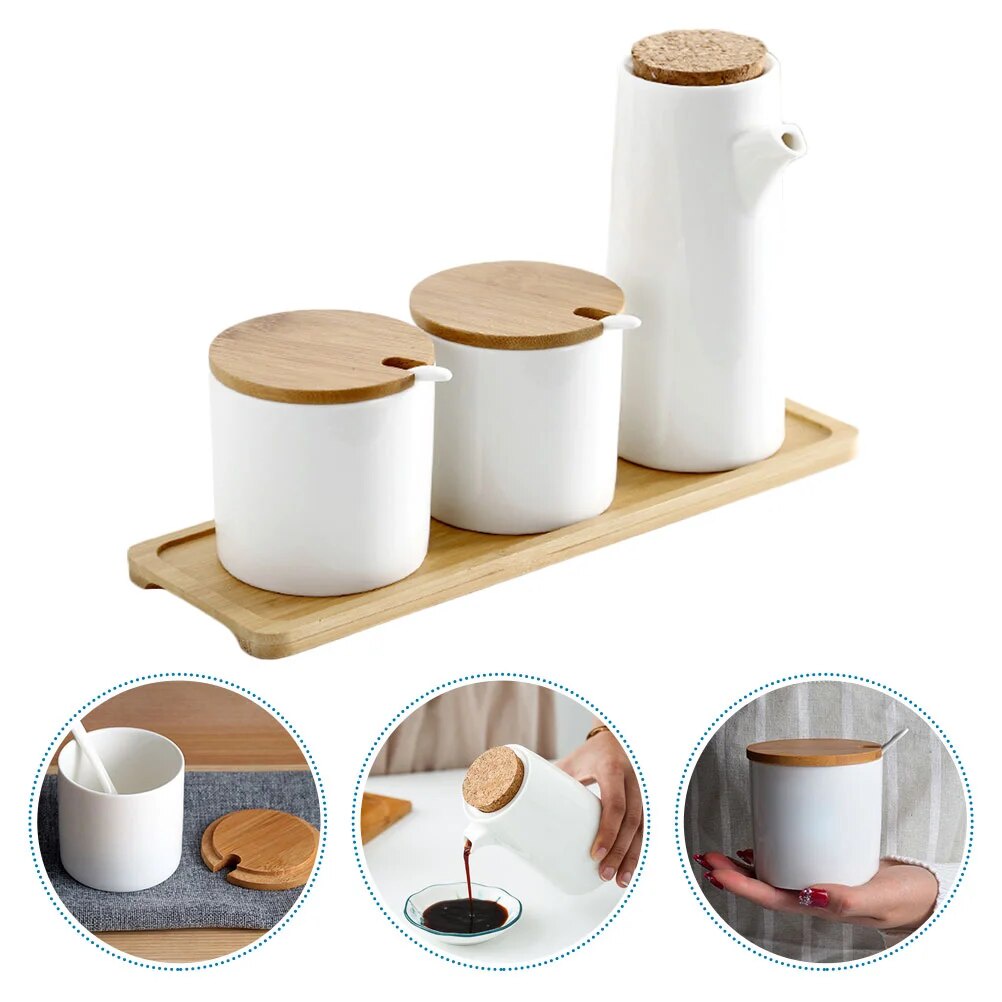Ceramic Oil Pot Small Liquid Containers Storage Can Spice Bottle ...