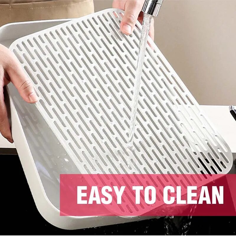 Plastic Leaking Tray Kitchen Drainer Rack Colander Glass Tray Tea ...