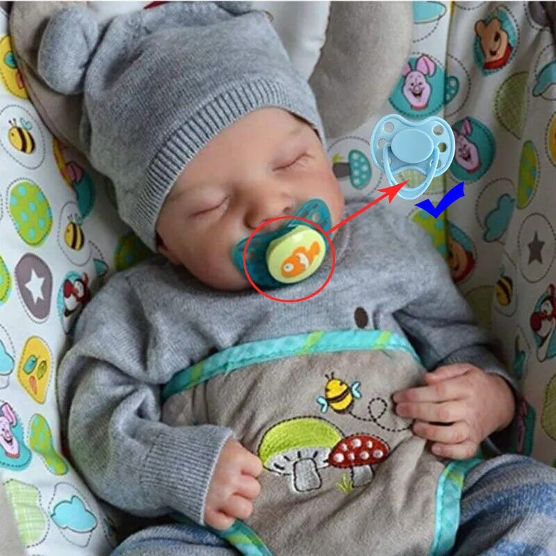 BZDOLL 48cm/19inch Soft Silicone Baby Reborn Sleeping Doll Boy & Girl ...