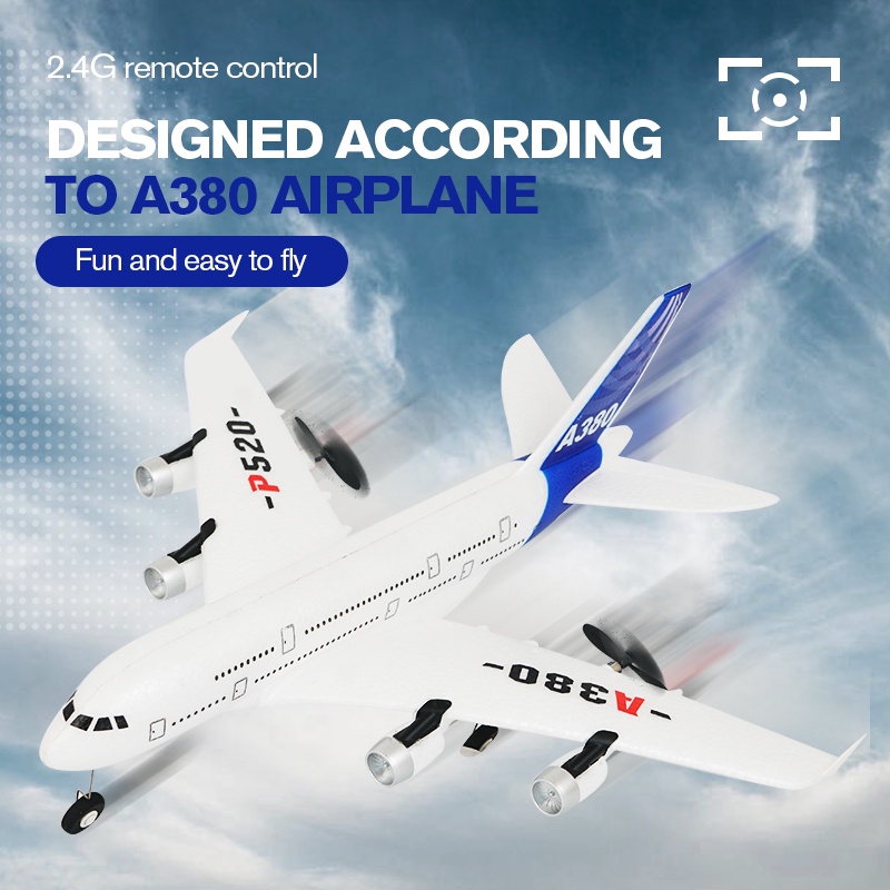 Remote control toyHot Gyro Airplane Airbus A380 P520 RC Airplane Foam