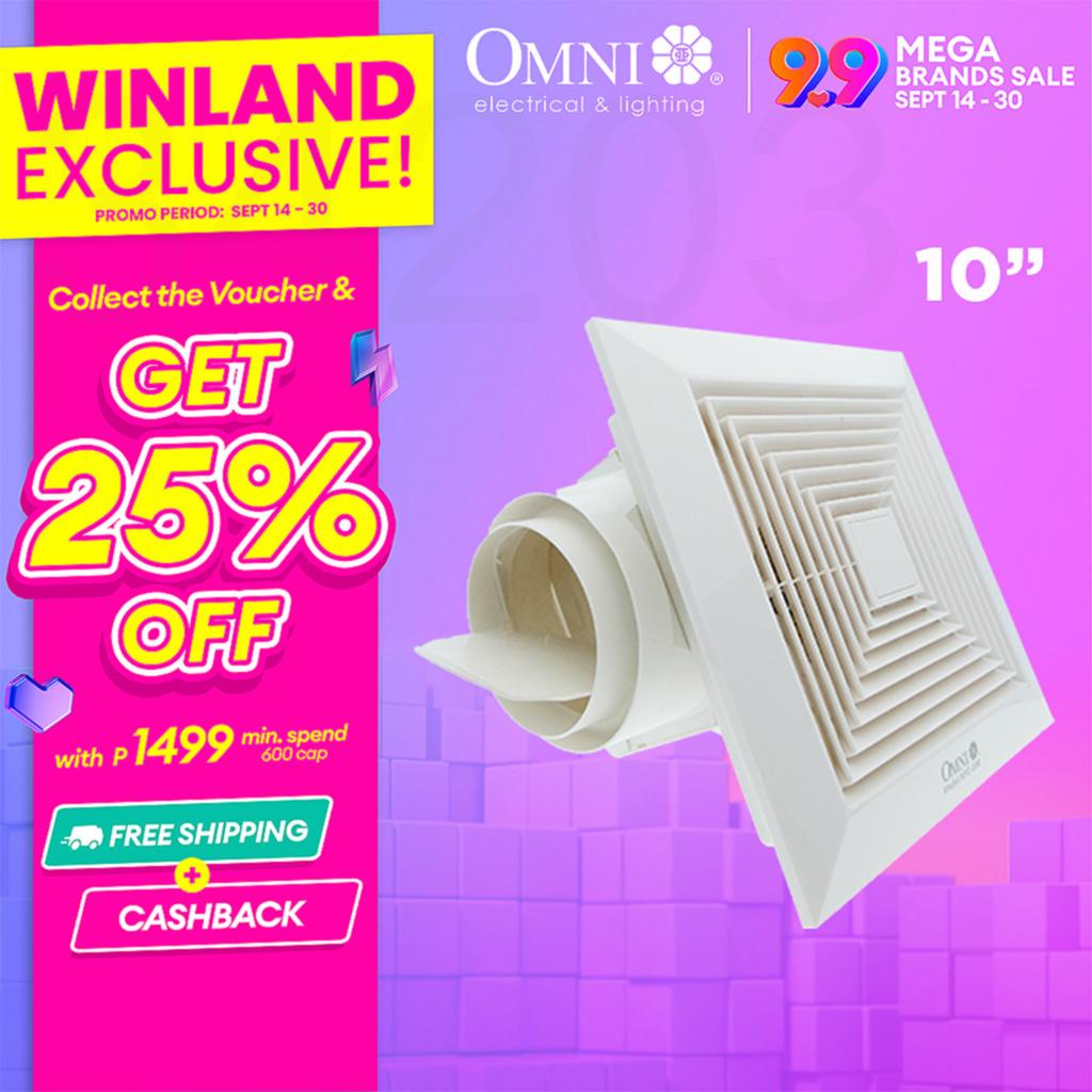 COD OMNI by Winland 10" Ceiling Mounted WeatherResistant Exhaust Fan