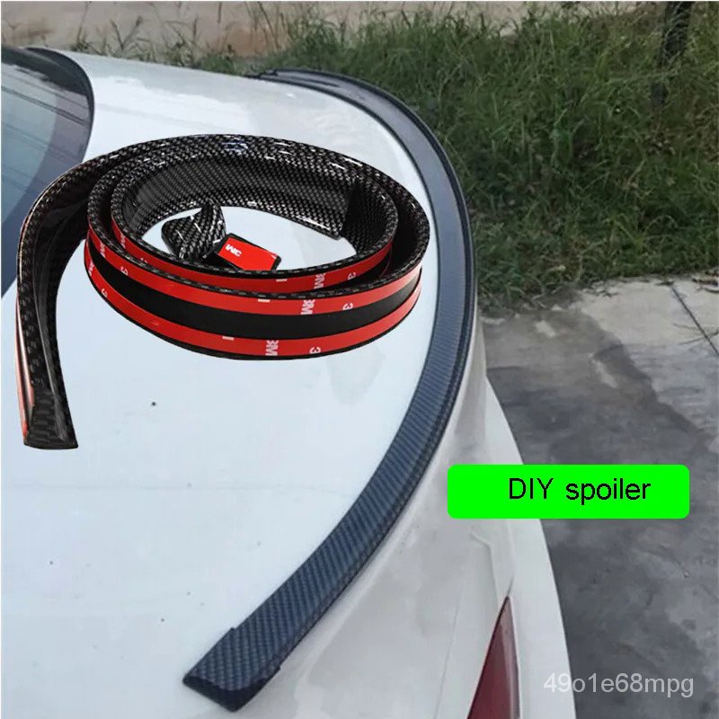 Universal Car Spoiler Front Bumper Lip Splitter Carbon Rubber Tail