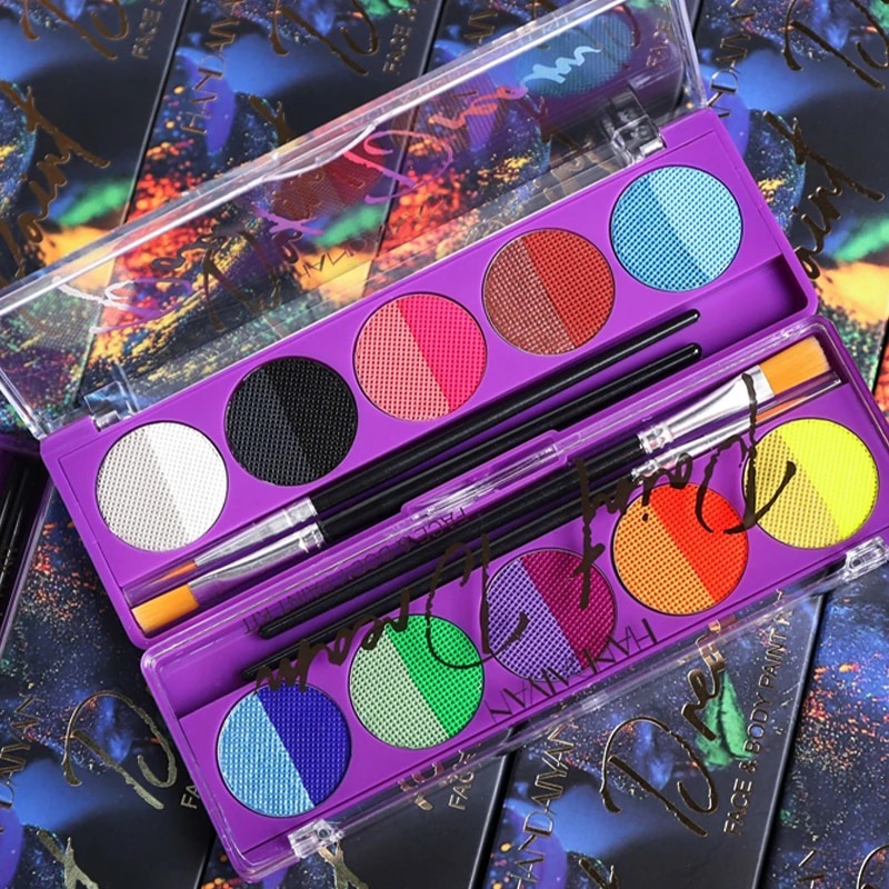 유UV Neon Face Body Painting Oil Cream Safe Kids Flash Tattoo Painting