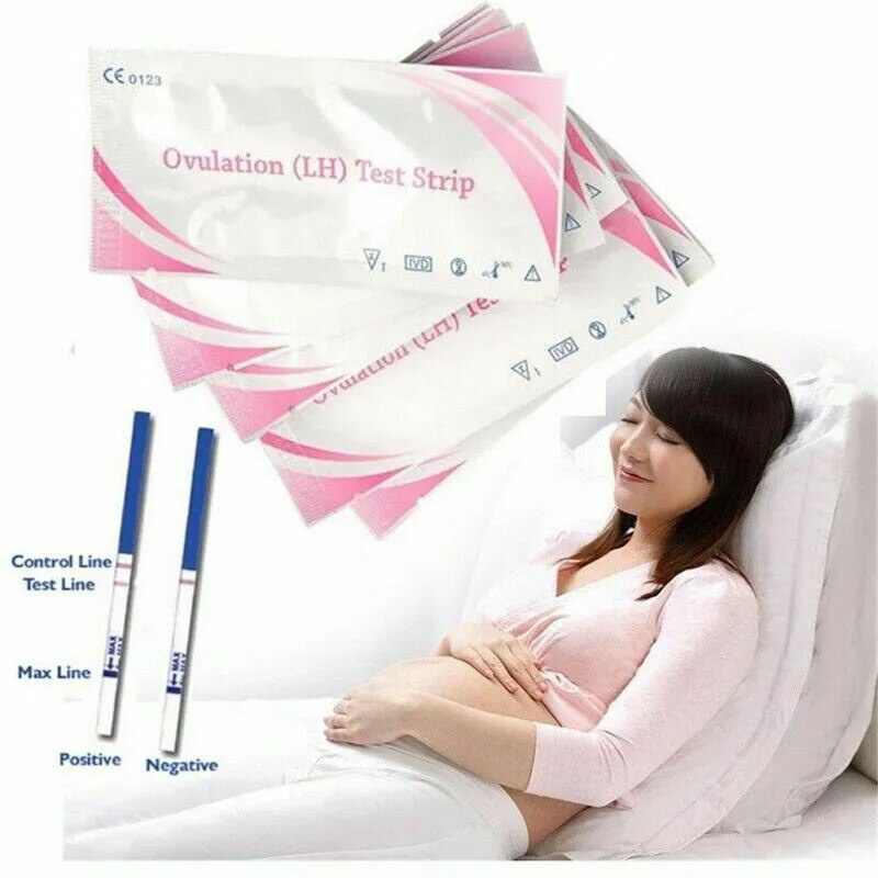 50x Women LH Ovulation Test Paper Strip Urine Predictor Fertility Stick