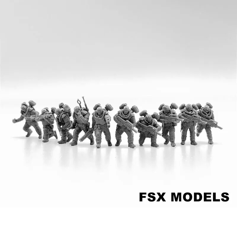 ☠Airborne Division Squad Resin Model Kit Miniature 28mm Scale Tabletop