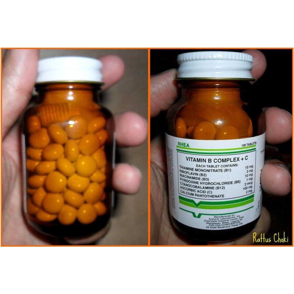 RHEA Vitamin B Complex + Vitamin C (bottle of 100 tablets) Shopee Philippines
