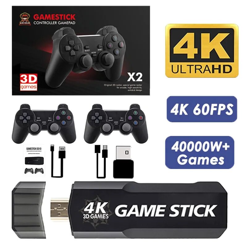 Gd10 Game Stick 2.4g Wireless Controllers Hd 4k 2023 New Retro 4k Video 