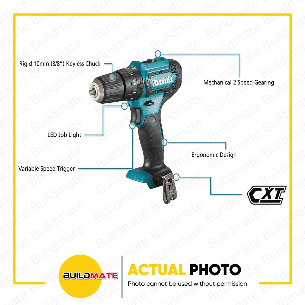 MAKITA Original Lithium Ion Cordless Hammer Drill 12V HP333DWYE ...