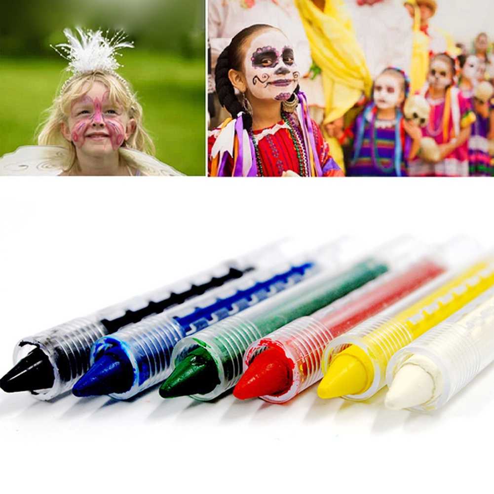 Face Paint Crayons Painting Fun Sticks Set 6 Colors Face Body Paint