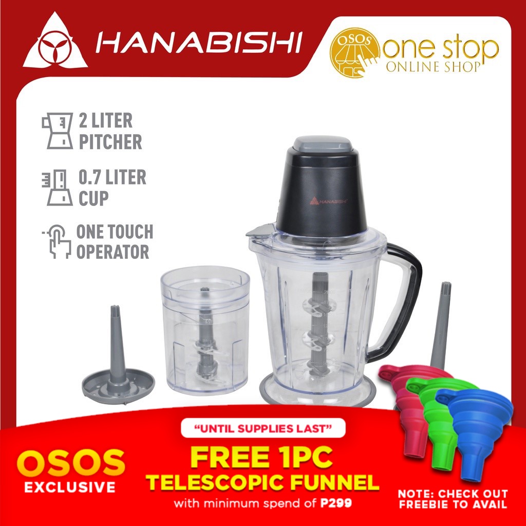 Hanabishi Original Super Food Processor Blender / Chopper 2.0 Liters