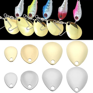 50 PCs Fishing Attractor Spinner Blades Smooth Nickel Spoons Plaice Lacquer  coated Fishing Accessories
