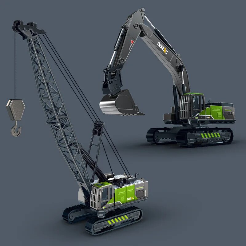132 Alloy Diecasting Crane Excavator Simulated Model Big Size Model ...